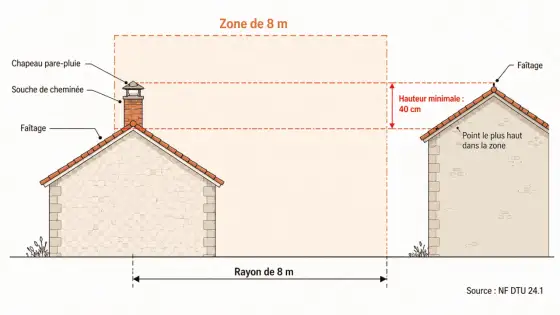 Distance tubage-chapeau cheminée - Le guide complet